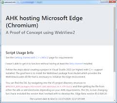 Webview2 runtime bootstrapper downloads and installs the evergreen runtime from microsoft servers that matches the user's device architecture. Microsoft Edge Webview2 Embed Web Code In Your Native Application Autoit Projects And Collaboration Autoit Forums