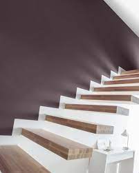 Bold Colours And Rich Wood Make A Striking Duo In Any Home Our New Range Of Goodhome Walls Ceilings Dura Staircase Design Modern Staircase Staircase Remodel