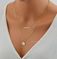 Bar Necklace Delicate Gold Necklace Perfect Layering Etsy Delicate Gold Necklace Bar Necklace Gold Necklace Layered