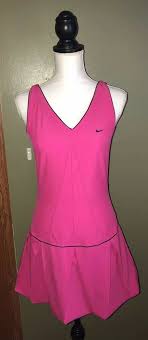 Nike Dri Fit Womens Bubble Hem A Line Tennis Day Dress Hot Pink Size Medium 8 10 Ebay Fit Women Nike Dresses Day Dresses