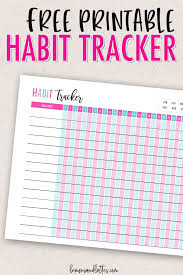 Free Printable Monthly Habit Tracker Template Ideas Diy Planner Page To Help You Build New Hab In 2020 Habit Tracker Printable Planner Pages Printable Planner Pages