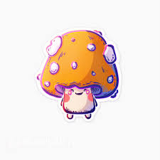 Mushrooms Stickers Kawaii Plant Sticker Quirky Stickers Etsy In 2021 Cartoon Mushroom Mushroom Drawing Cute Drawings