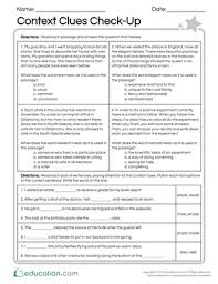 Using context clues (two columns) context clues: Determining Meaning Using Context Clues Printable Worksheets Education Com