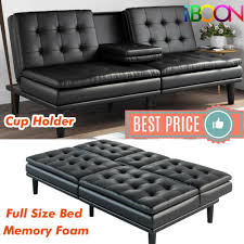 Its sleep master gel memory foam sofa mattress is the best choice in this segment. Buy Memory Foam Sofa Bed Couch Convertible Futon Leather Cup Holder Pillow Top Black Online In Taiwan 143221948633