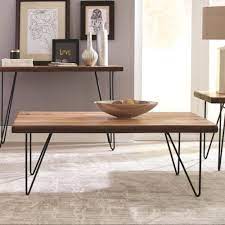 Purchase a set of our hairpin coffee table legs to upgrade an existing coffee table or purchase a solid wood top to create your very own custom casual coffee table. Live Edge Coffee Table With Hairpin Legs