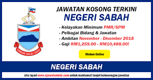 Kekosongan jawatan kerajaan negeri sabah tahun 2021 pemohonan adalah dipelawa daripada warganegara malaysia yang berasal dari sabah yang be. Jawatan Kosong Terkini Di Negeri Sabah Tetap Kontrak Ejawatankini Com
