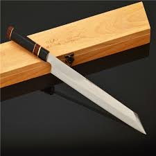 Click To Buy Beef Sushi Sashimi Knife Vg10 Core Damascus Steel Ebony Handle Hammered Fillet Salmonfis Damascus Kitchen Knives Kitchen Handles Cooks Knife