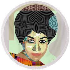 Aretha Franklin Beach Towel by Lanre Studio