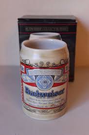 Anheuser Busch Budweiser Collector Series Bud Label Stein 1989 With Box Budweiser Budweiser Steins Beer Steins