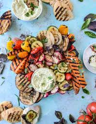 Marinated Grilled Vegetables With Avocado Whipped Feta How Sweet Eats Recipe Marinated Grilled Vegetables Grilled Vegetable Recipes Grilled Veggies