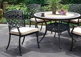Browse a large selection of traditional outdoor furniture and patio furniture, including teak, metal and wicker garden furniture sets and individual pieces for your yard. Charissa Antique Black Round Patio Table Harlem Furniture