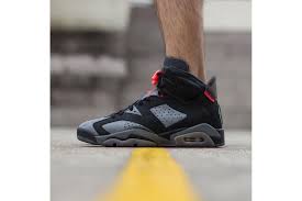 Nike and michael started the revolution adding an epic combination of black and red to the. Paris Saint Germain X Air Jordan 6 On Foot Look Hypebeast
