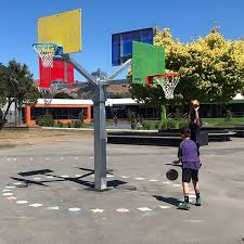 4 Way Tower 10ft And 8ft Hoops In Action Basketball Court Court Basketball