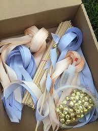100 Diy Wedding Wand Kit Your Choice Of Ribbon Color Etsy Diy Wedding Wands Wedding Ribbon Wands Wedding Wands