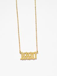 The Old English Birth Year Necklace