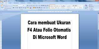 Berikut cara menambah ukuran kertas f4 pada printer epson dengan sistem operasi windows 10. Cara Membuat Ukuran F4 Atau Folio Otomatis Di Microsoft Word