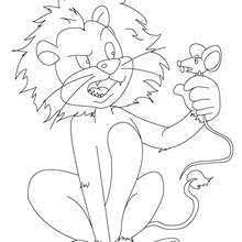 Dibujo Para Colorear Fabula El Leon Y El Raton Colorear Desarrolla Tu Creatividad Pintar La Lamina De Fabul Cuentos Y Fabulas Dibujos Leon Para Colorear