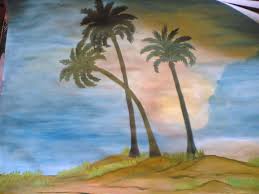 لوحات نخل طبيعة مناظر قران فن ابداع Art Painting
