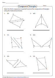 Write The Missing Congruence Property Triangle Worksheet Congruent Triangles Worksheet Teaching Geometry