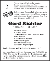 Richter in burscheid, klassische frauenheilkunde, vorsorge, kinderwunsch, geburtsvorbereitung sowie hypnosetherapie angeboten. Traueranzeigen Von Gerd Richter Trauer In Thueringen De