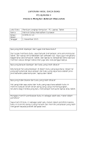 Tidak hanya berupa tulisan, berbagai jenis hasil karya juga dapat dilampirkan sebagai contoh portofolio. Doc Laporan Hasil Baca Buku Fatimah Gunawan Academia Edu