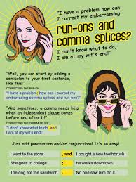 Run Ons And Comma Splice Poster Grammar Posters Teaching Grammar Teaching English