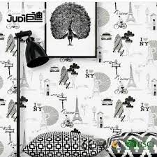 Tips memasang wallpaper dengan mudah. Jual Wallpaper Motif Paris Unik Uk 45cmx10mtr Wallpaper Dinding Jakarta Utara Wallpaper Dinding Unik Tokopedia