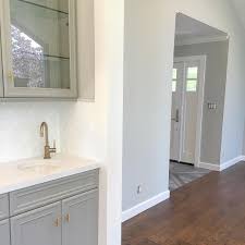 Walls Are Sw Repose Gray And Cabinets Are Sw Dovetail Grey Walls Interior Paint Colors For Living Room Repose Gray