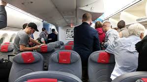 The cabin had a total of 56 seats, spread across eight rows. Flight Review Norwegian B787 9 Premium Business Traveller