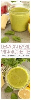 Lemon Basil Vinaigrette Recipe Homemade Salad Dressing Homemade Salads Lemon Basil Vinaigrette