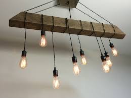 Buy Custom Reclaimed Barn Beam Chandelier Light Fixture Modern Industrial Rustic Restaurant Bar Lighting Made To Order From 7m Woodworking Custommade Com