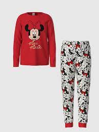 kirmizi kiz cocuk minnie mouse baskili pijama takimi lc waikiki 2021 pi jama kiz cocuklar kizlar