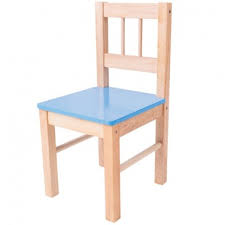 Product title costway children's rocking chair wooden kids rocker w/ cushion indoor outdoor whitewalnut average rating: Childrens Blue Wooden Chair Woodentoyshop Co Uk