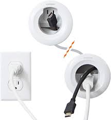 How i hid cords on the wall mounted flat screen tv in my family room without running them behind the wall. Amazon Com Echogear In Wall Cable Management Kit Includes Power Low Voltage Cable Management Hide Tv Wires When Mounting A Tv Includes Hole Saw Drill Attachment For Easy Install Electronics