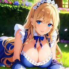 金髪おっぱいメイド | Aipictors