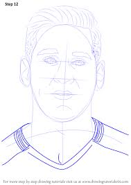 Learn How To Draw Lionel Messi Footballers Step By Step Drawing Tutorials Messi Drawing Drawings Messi