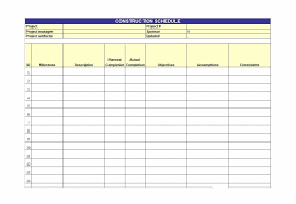 21 Construction Schedule Templates In Word Excel