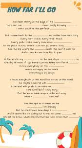 Where i long to be. How Far I Ll Go Interactive Worksheet
