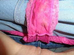 dirty pink cum soaked used panties - my used panties