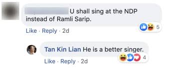 On monday morning, may 27, mr tan posted on his facebook account the following personal data The Kind Of Content I M Here For Ex Presidential Candidate Sings A Little Phantom Of The Opera Coconuts Singapore