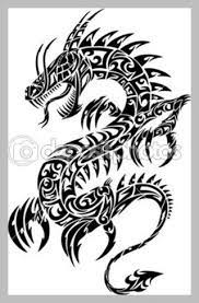 Iconic Dragon Tribal Tattoo Vector Illustration Hinh Xam Muc Y Tuong Hinh Xam Hinh Xam