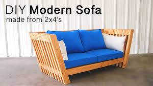 Diy modern outdoor sectional sofa. Diy Modern Indoor Outdoor Sofa Made From 2x4 S Youtube