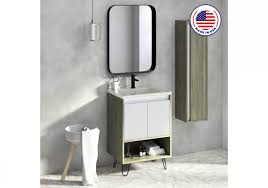 Monroe vanities 24 wide x 34 high x 22 deep $ 499.95. 24 Bathroom Vanity Cabinet Ceramic Sink Manhattan W 24 X H 35 X D 18