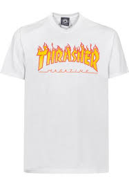 Thrasher Flame T Shirt White Titus Onlineshop Marca De Ropa Ropa Masculina Tiendas De Ropa