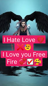 Fotografía de diseño de logotipo. I Hate Love I Love You Free Fire Worlden Nojoto
