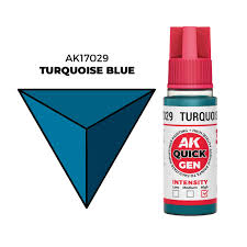AK-Interactive: Quick Gen Acrylic Contrast - Turquoise Blue 18 ml
