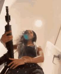 (i know the green doesn't match well but i really liked that^). Girl Holding Gun Gifs Tenor