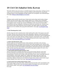 Percayalah, spesis suami yang baik dan penyayang masih wujud di muka bumi ini. 18 Ciri Ciri Sahabat Setia Kawan