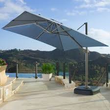 Portofino 10ft Resort Umbrella In Newport Blue Large Patio Umbrellas Patio Offset Patio Umbrella