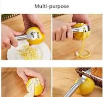 Amazon.com: 2Pcs Stainless Steel Lemon Zester Grater with Hole Citrus  Orange Peeling Tool Fruit Peelers Mandolines and Slicers Graters, Peelers  and ...